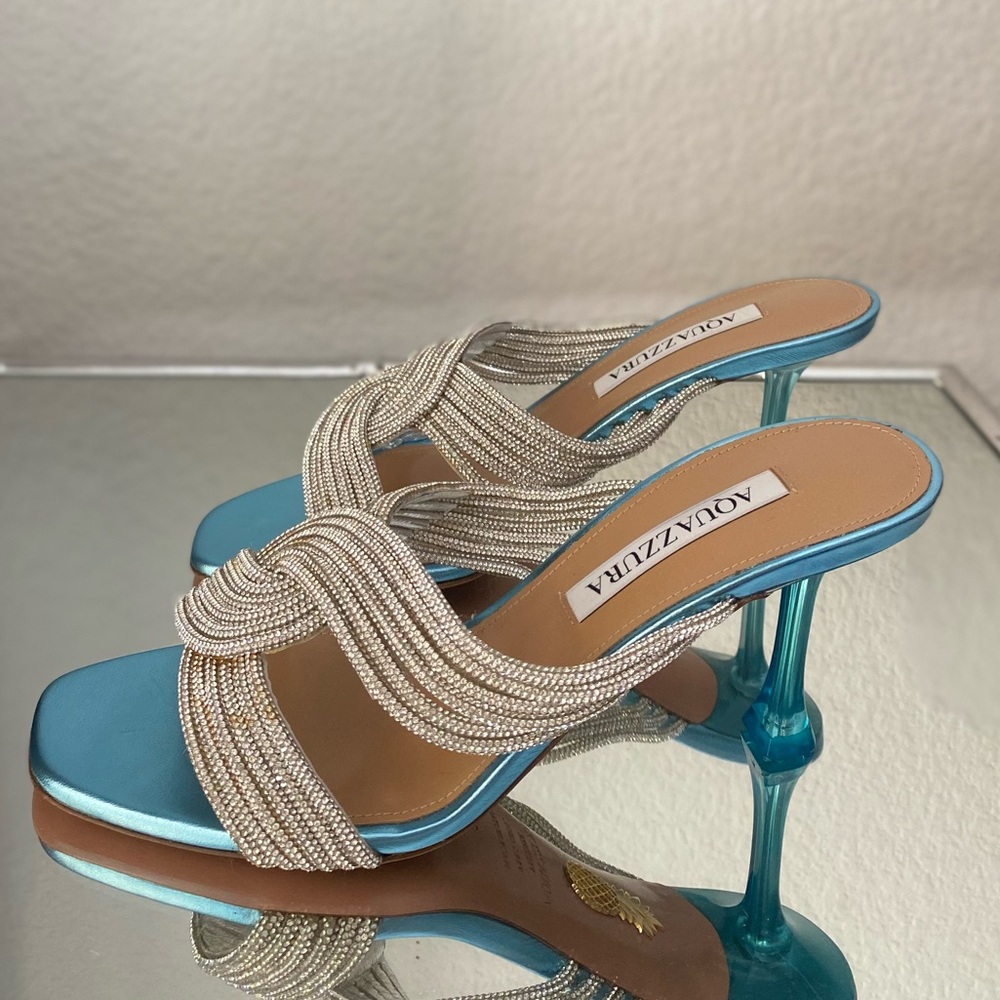 New Aquazzura Gatsby Mule 75mm sandals 37 $1,195 - Picture 10 of 16